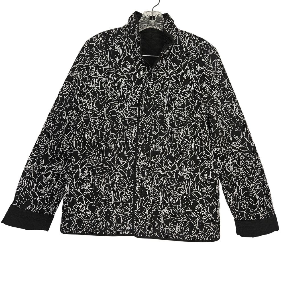Talbots Medium Reversible Quilted Jacket Casual Cottagecore Artsy Careerwear